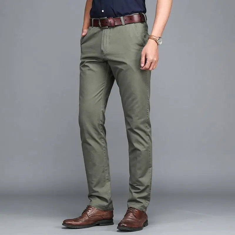 Summer Thin Slim Men's Cotton Casual Suit Pants
