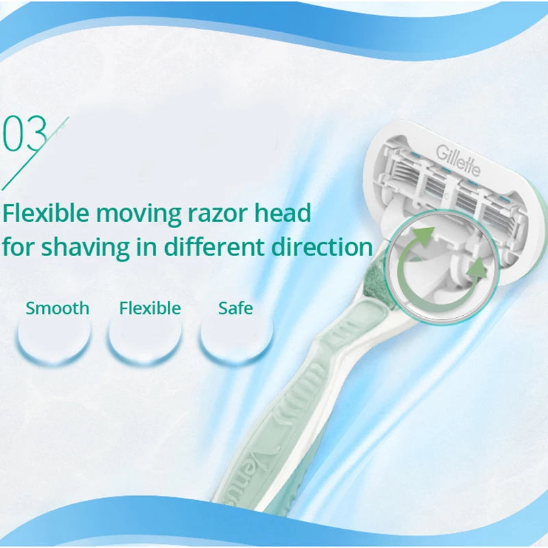 Gillette Venus 5-layer Blade Refill Razor Blades Extra Smooth Sensitive Skin Soap Bar for Women Body Shaving
