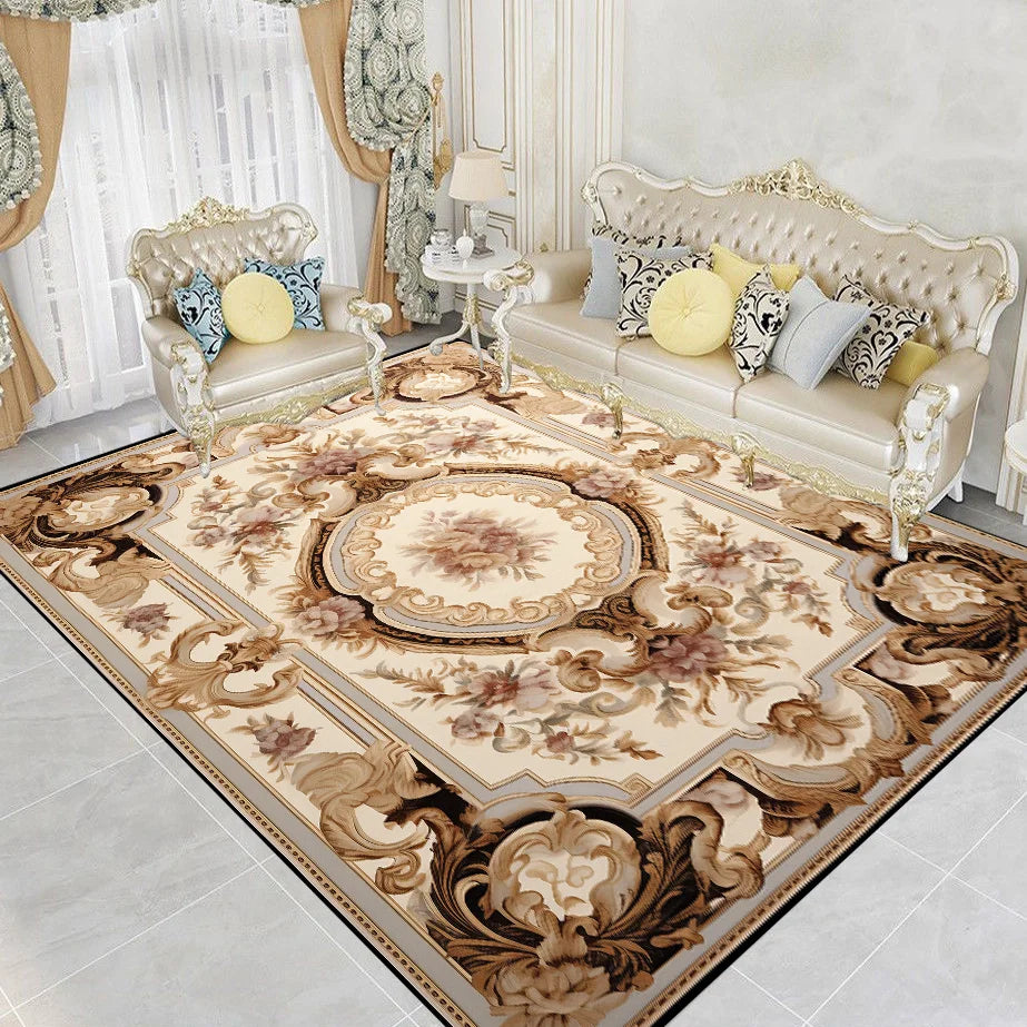European Gorgeous Large Area Carpet Living Room Bedroom Area Rugs 200x300cm Soft Non-slip Entrance Mat
