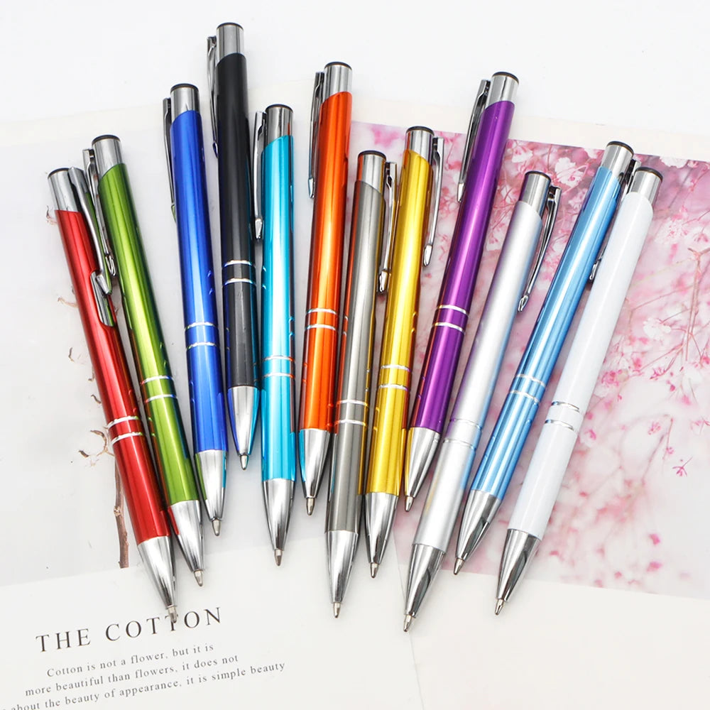 100 50 20 Pcs Custom Ballpoint Pen Metal Pen Support Custom Logo Advertising Wholesale Personalized Pen Advertising Gift