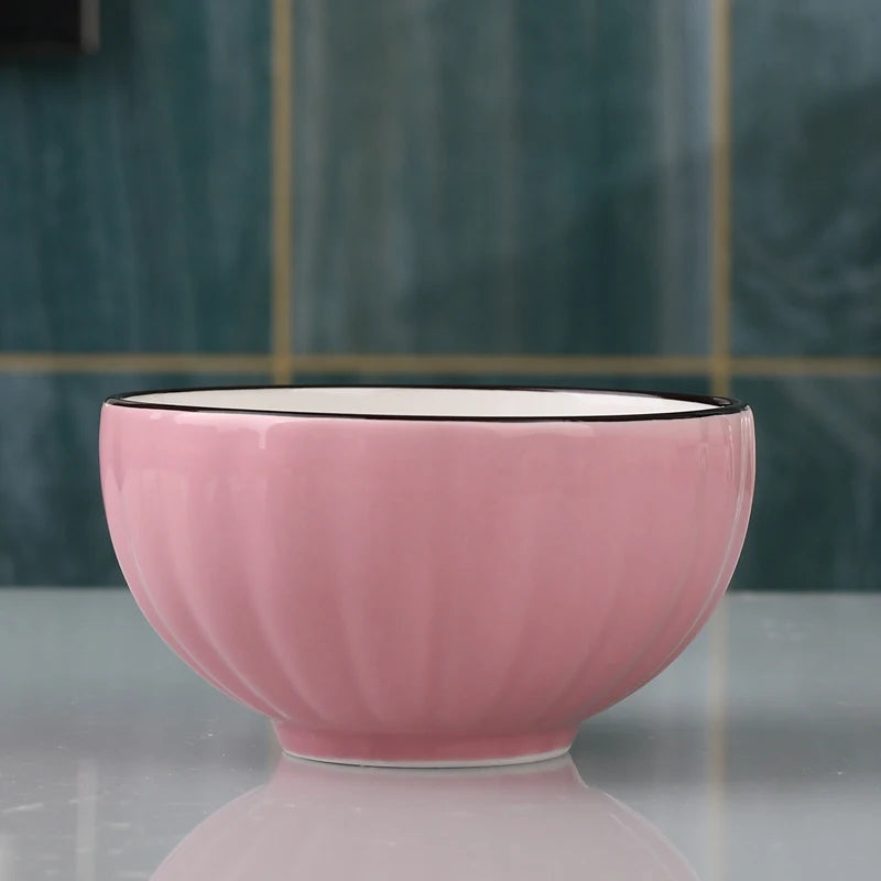 Large Size Cerc Bowl Set Creative Bowl Plate Combination Microwave Se Home Use Single 4 Pieces New 202 Dining Utensils