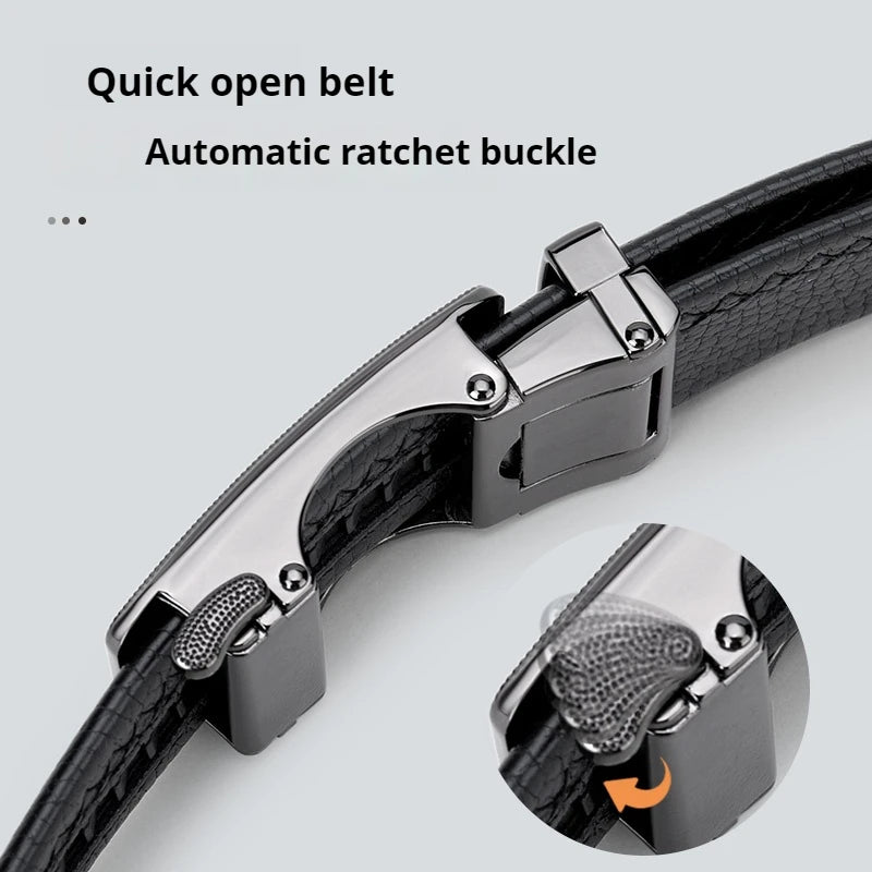 Men's Genuine Leather Belt Adjustable Waistband