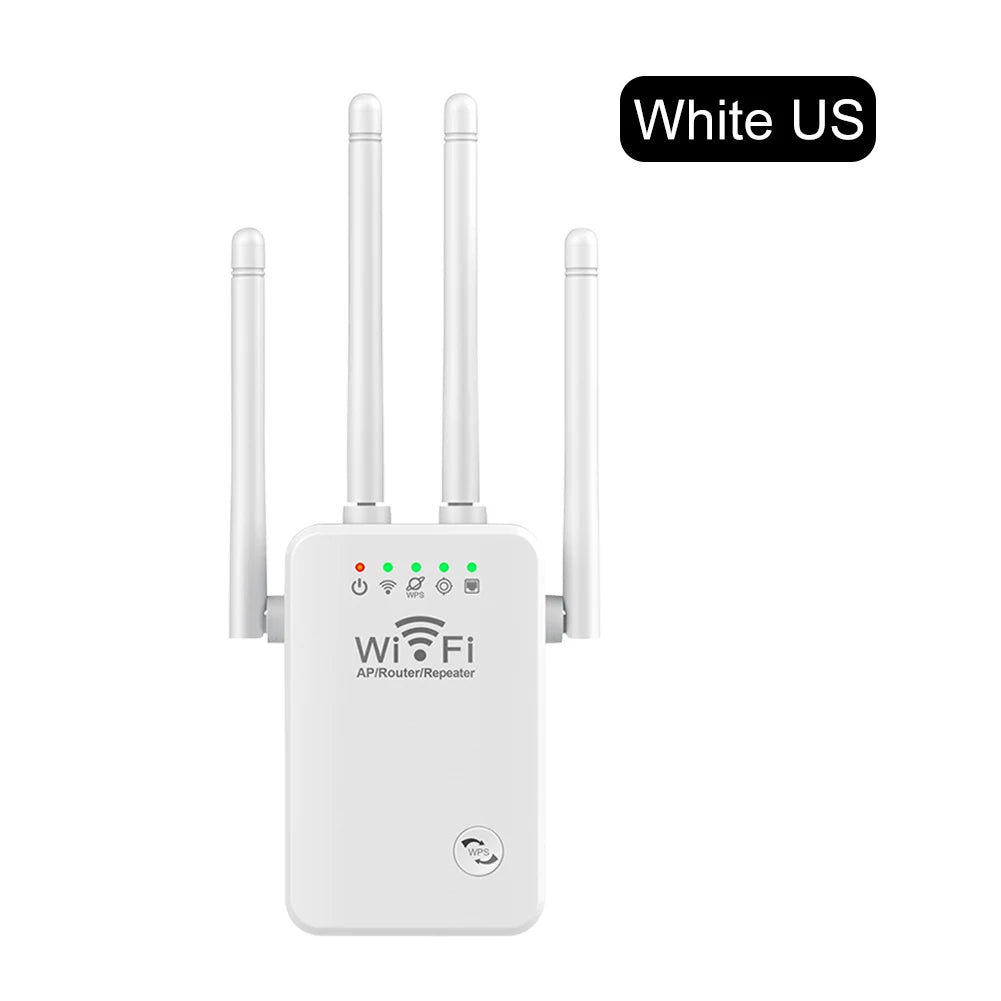 WiFi Extenders Signal Booster 2.4 GHz Wireless Internet Repeater 300Mbps 4 Antenna Long Range for Home with Ethernet Port