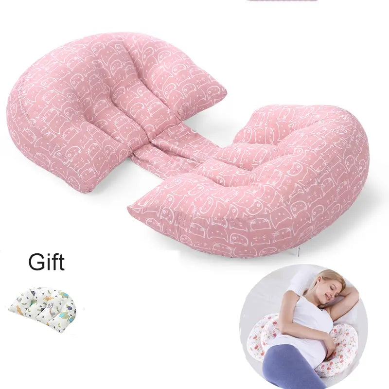 New Cotton Waist Maternity Pillow for Pregnant Women, U-Shaped Full Body Pregnancy Pillow, Pregnancy Cushion Pad