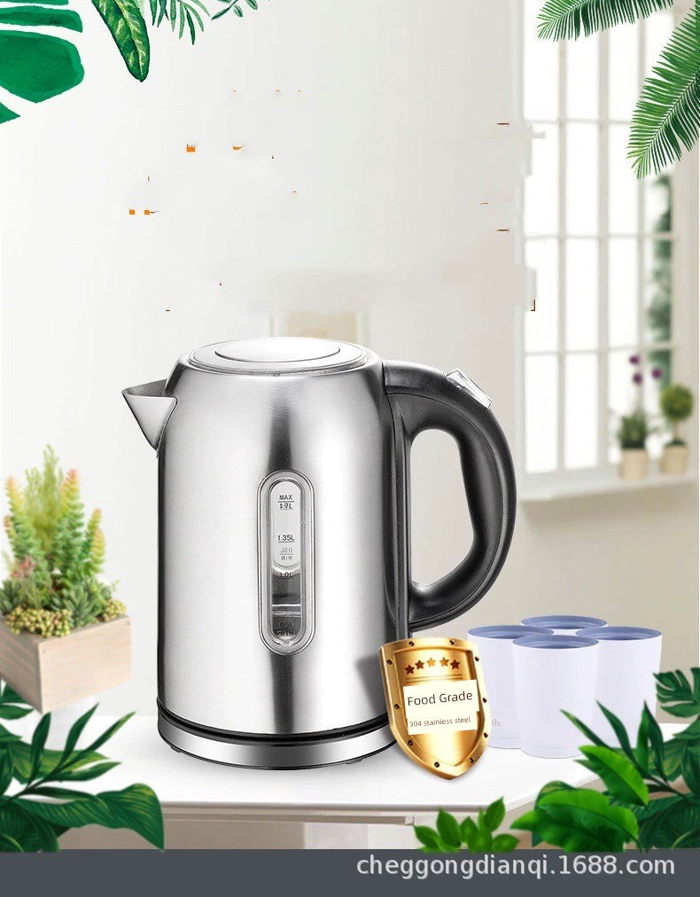 110V Cross-Border Electric Kettle Household Water Boiling Kettle Automatic Power off Integrated 304 Stainless Steel Genuine Goods Large Capacity