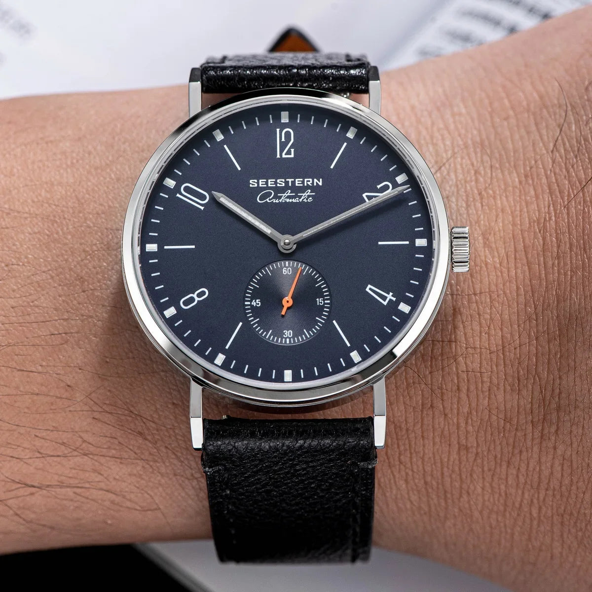 Men's Ultra-Thin Automatic Dress Watch – Stainless Steel Business Watch