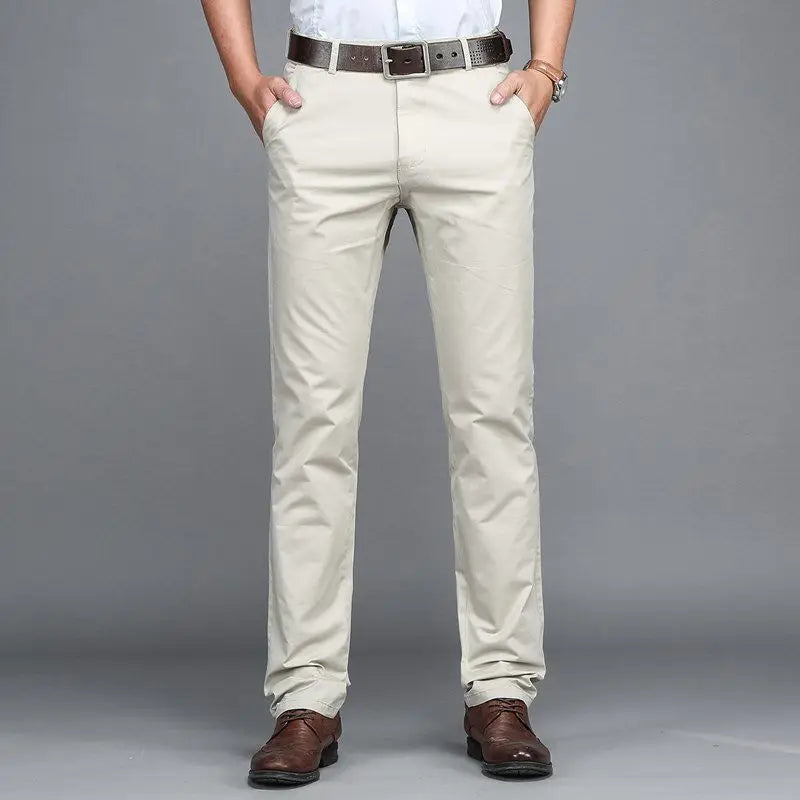 Summer Thin Slim Men's Cotton Casual Suit Pants