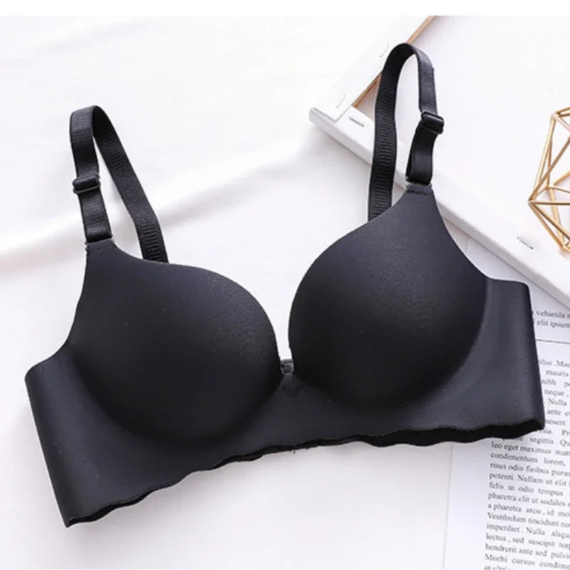 Sexy Push Up Bra Corset Wireless One-Piece Breathable Underwear Gathered Uphold Bra Set for Women Lingerie Seamless Bralette