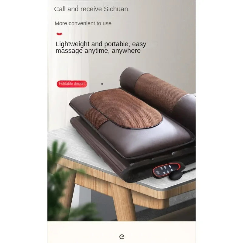 JINKAIRUI Full Body Electric Massage Mattress Multi-function Shoulder/Neck/Waist/Back Kneading Vibration Massage Pad with Heating