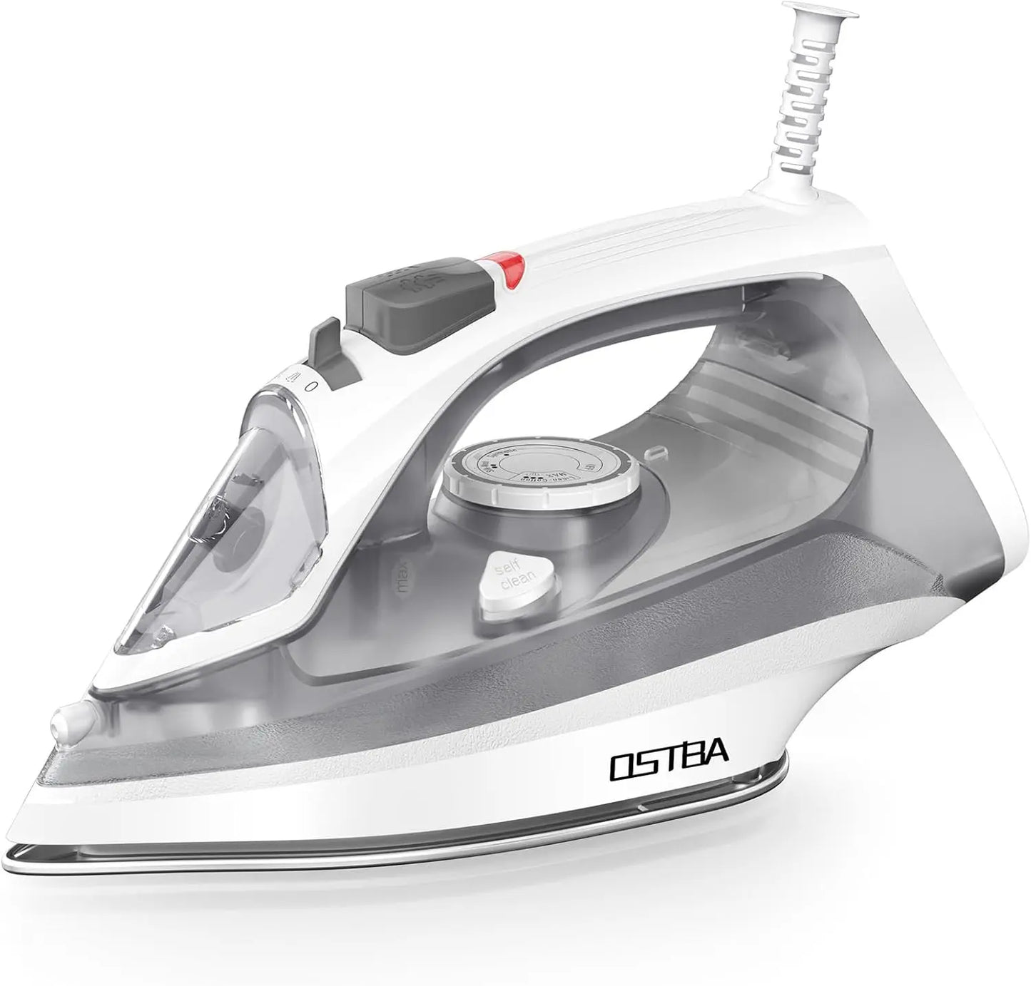 1600W Steam Iron with Rapid Heating, Nonstick Soleplate, Self-Cleaning, Anti-Limescale, Drip Stop, 300ml Tank