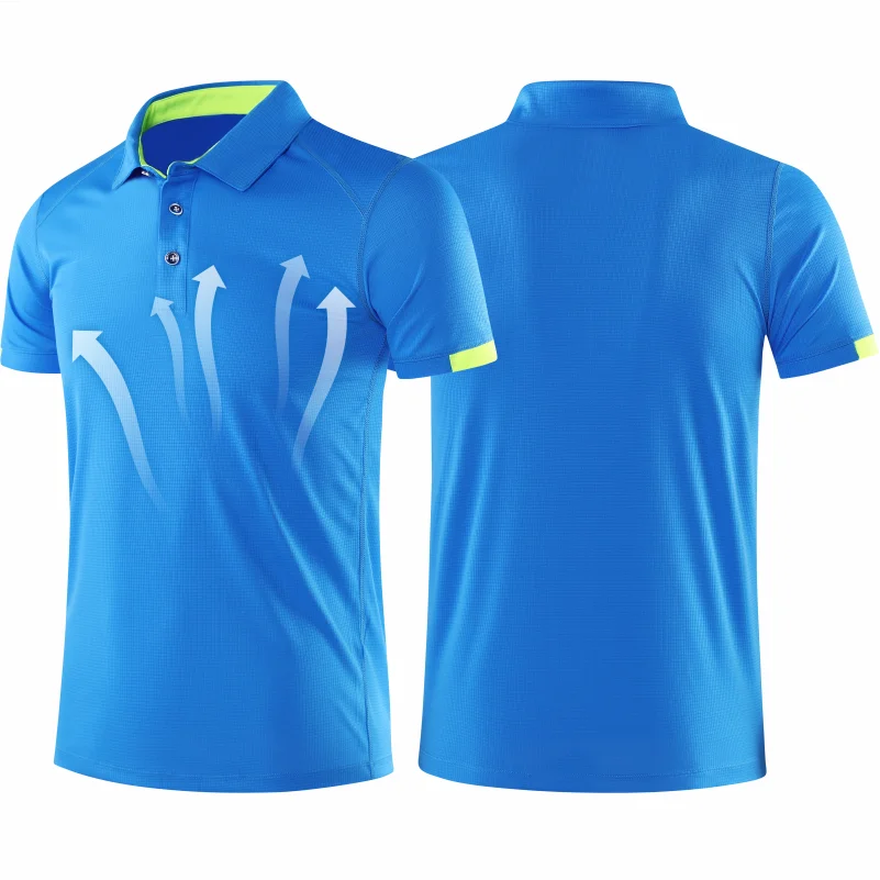 Customizable Diy Logo Quick-drying Polo Shirt For Men & Women Hiking Cycling Camping Outdoor Sports Group Clothing