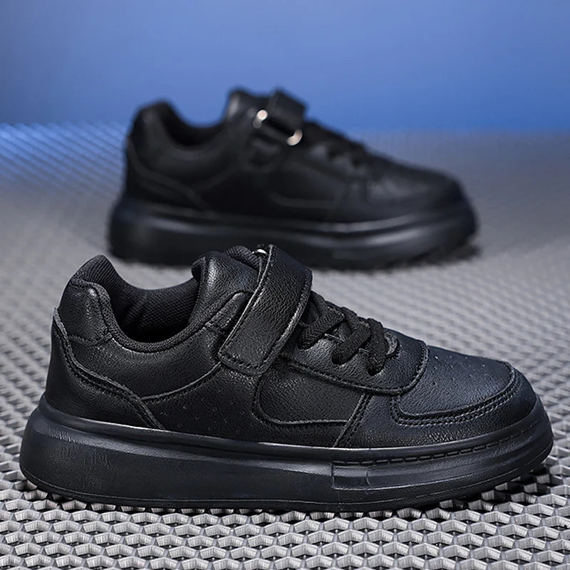 Kids Boys Girls Breathable Sneakers Sports Running Casual Shoe Leather Non-slip Soft