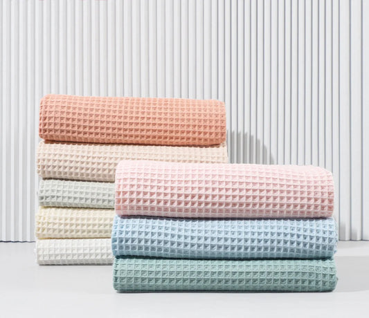 Newborn Baby Blanket for Girls Boys Swaddle Wrap Waffle Soft Cotton Soft Receiving Baby Blanket Toddler Crib Blanket Essentials Stuff