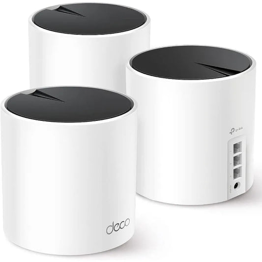 Deco X55 AX3000 WiFi 6 Mesh System - Covers up to 6500 Sq.Ft, Replaces Wireless Router and Extender, 3 Gigabit Ports per