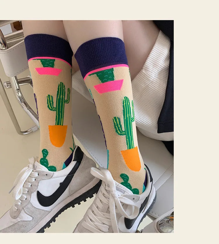 Fashion Colorful Spring Autumn Women's Socks