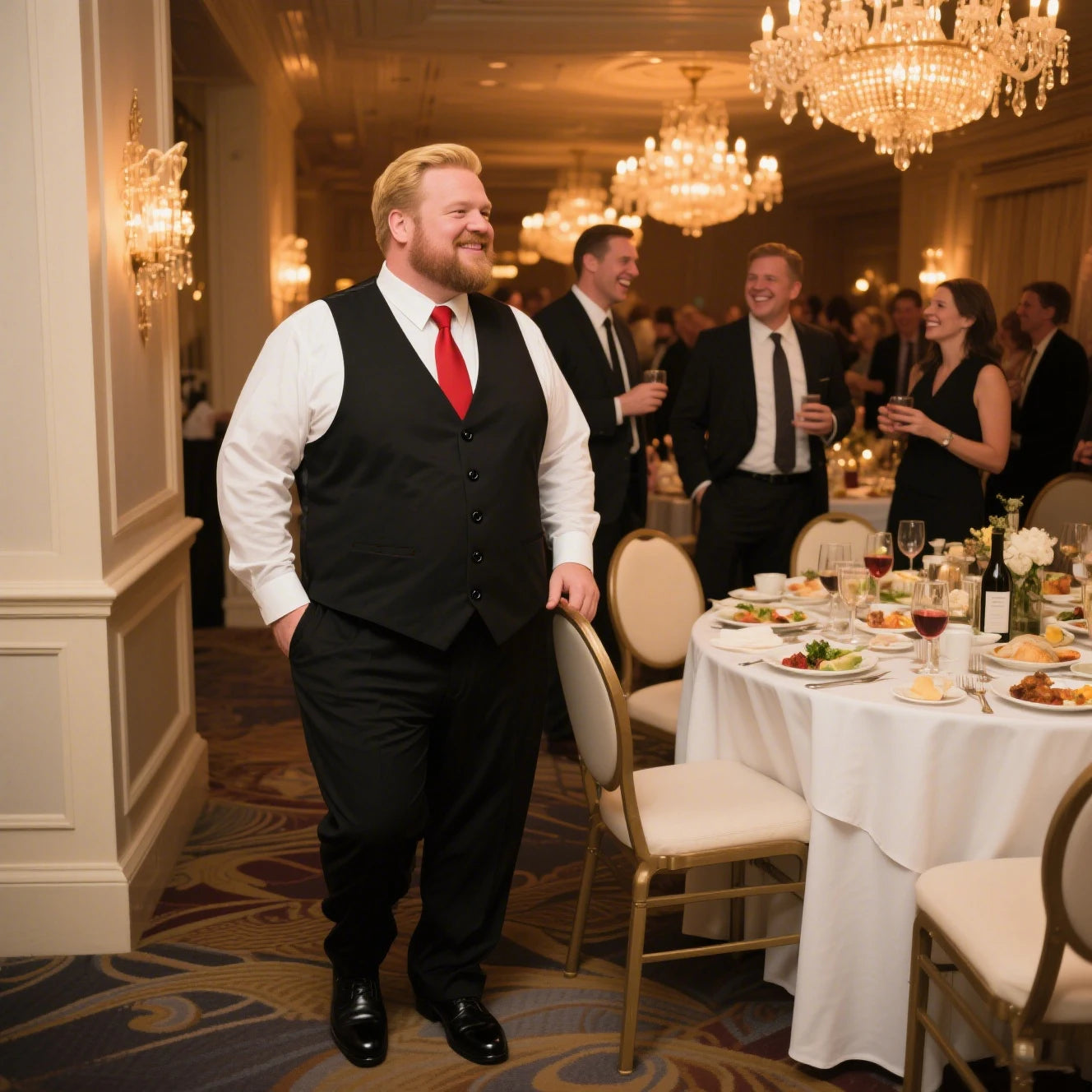 Men Plus Size Black Suit Vest Solid Color Single Breasted Waistcoat Grey Black Navy 9XL