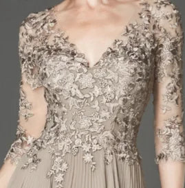 Wedding Party Guest Evening Dresses Femme Robe De Soiree Elegant Champagne Gold Ruched Half Sleeve Long Prom Gown