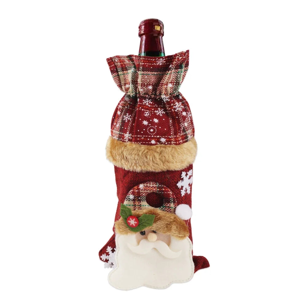 Christmas Wine Bottle Decoration