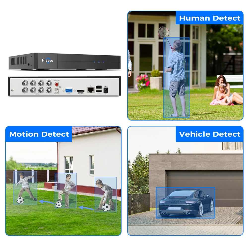 Hiseeu 4CH 8CH 5MP AHD CCTV Camera System Kit Home Waterproof Surveillance Bullet Analog Cameras for DVR Guard Live