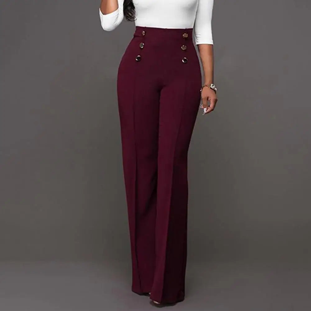 Women Wide Leg High Waist Comfortable Soft Bell-bottoms Pants