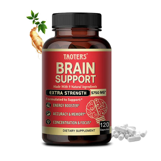 Ashwagandha+Ginkgo Biloba Root Extract Capsules, Improves Mood and Stress, Boosts Sleep and Energy, Helps Boost Memory and Focus
