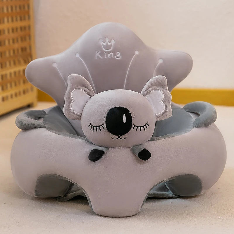 Baby Sofa Support Seat Cover Plush Chair Learn To Sit Comfortable Cartoon Toddler