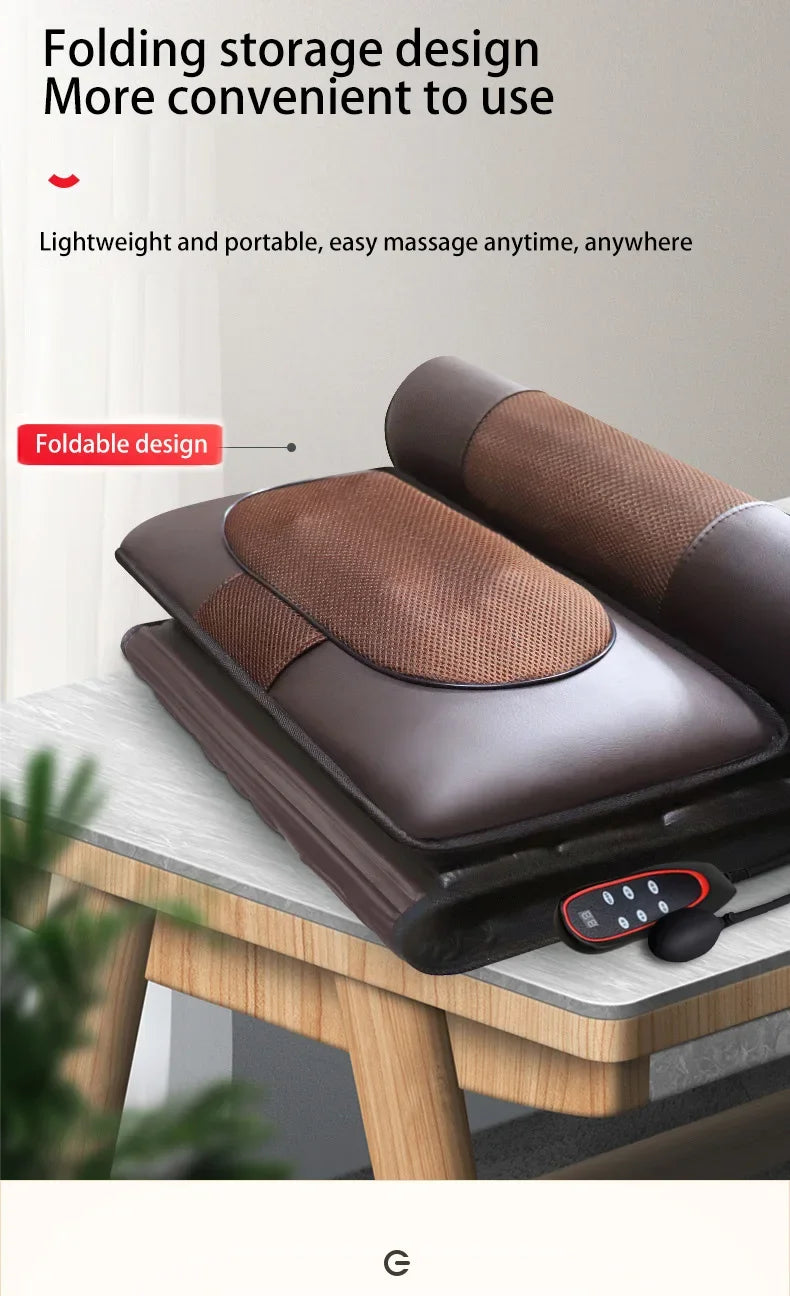 JINKAIRUI Full Body Electric Massage Mattress Multi-function Shoulder/Neck/Waist/Back Kneading Vibration Massage Pad with Heating