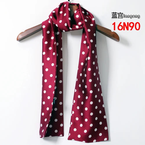 Men's silk scarves British strip printed narrow scarf suit decorative