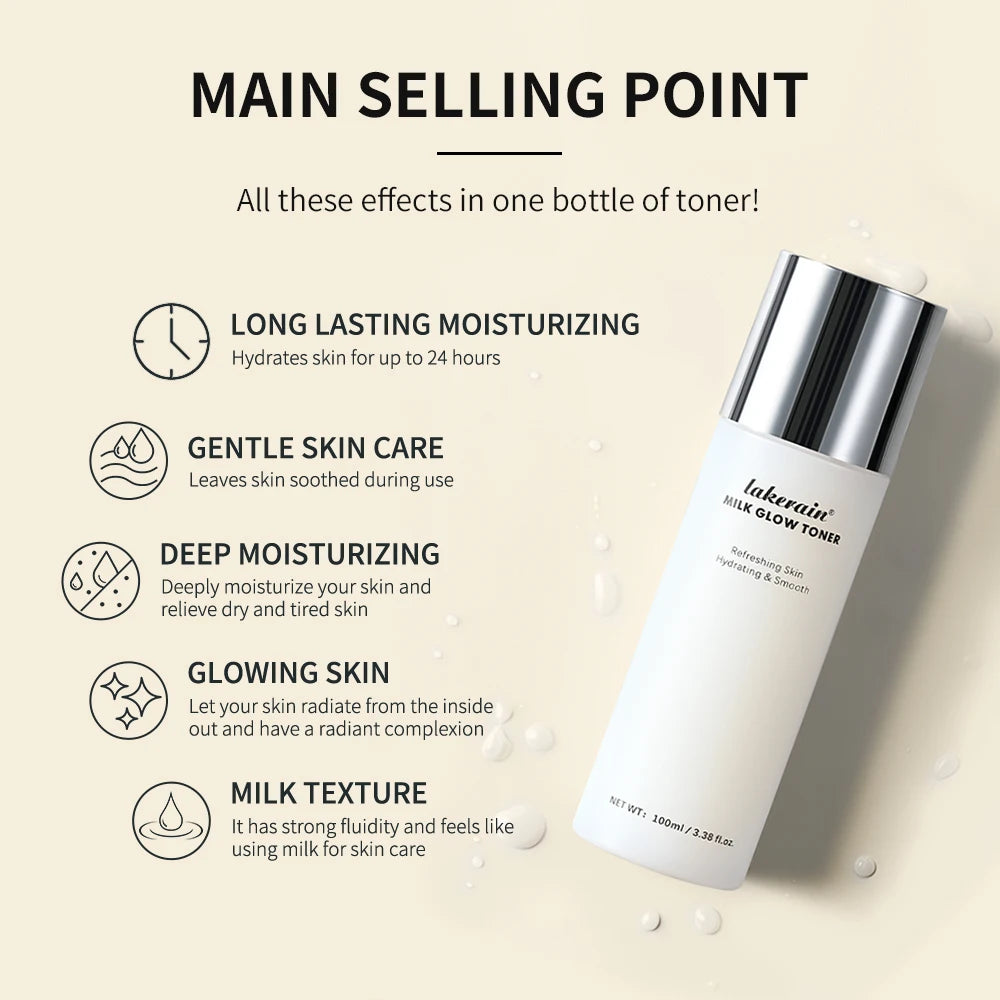 Milk Toner & Moisturizing Lotion Set Long Lasting Hydrating Oil Control Soothing Skin SPF10 Sunscreen Suitable For All Skin Type