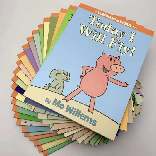 25 Books/Set Kawaii, Elephant and Piggies Children's Picture English Book Interesting Story