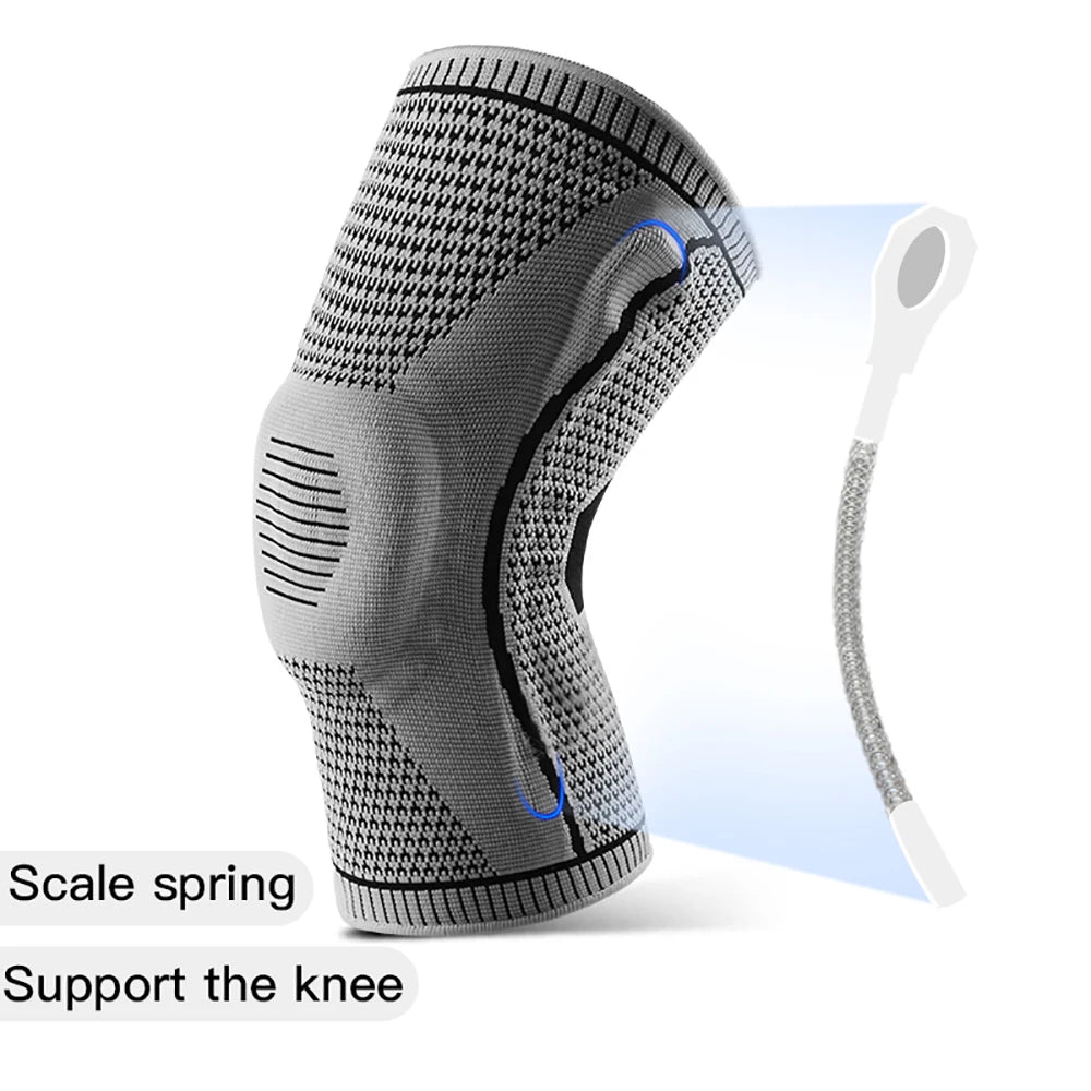 1/2 PC Knee Pads Strap Patella Medial Support Meniscus Silicone Compression Protection Sport Knee Braces Basketball Running Prot