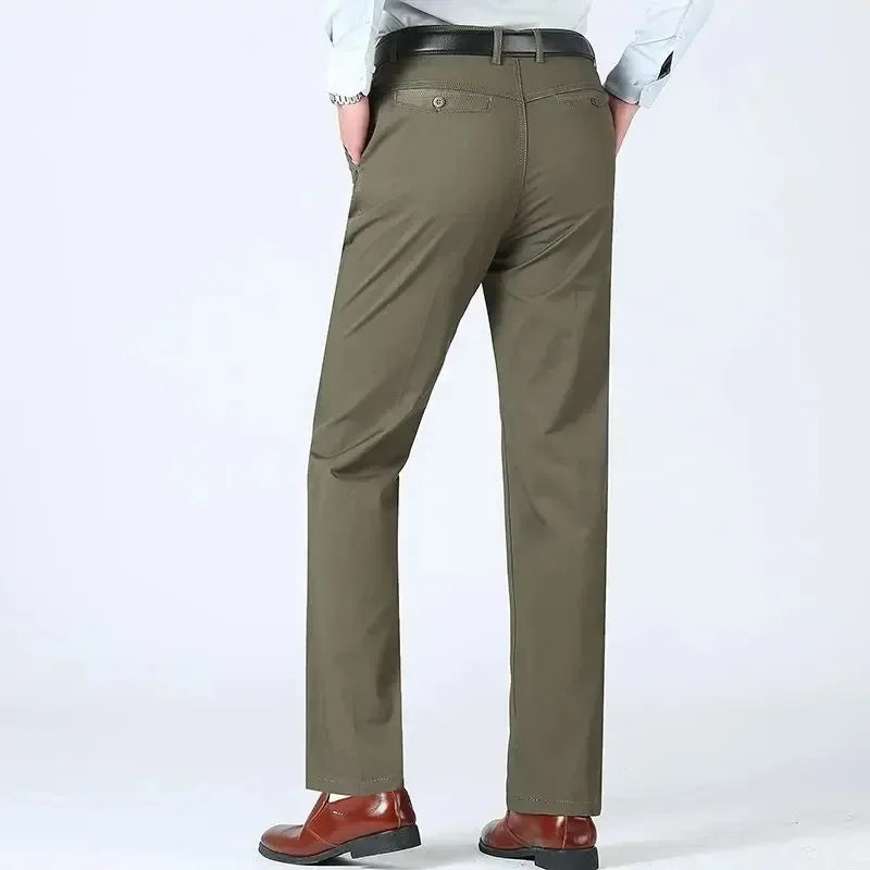 Summer Thin Autumn Thick Cotton Straight Loose Suit Pants