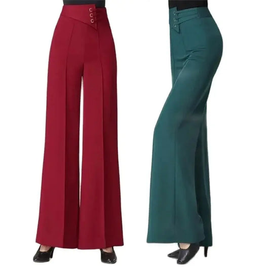 Women Wide Leg Ballroom Dance Style Pants