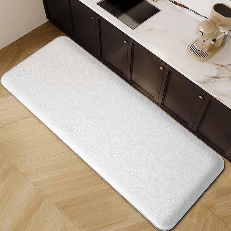 1pc long strip thickened kitchen floor mat flannel non-slip bathroom absorbent mat home door dirt-resistant