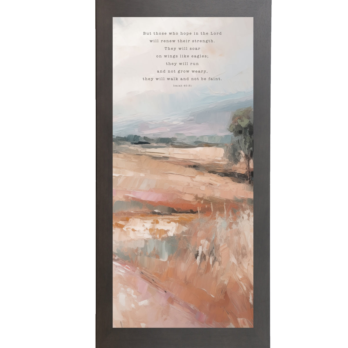 Isaiah 40:31 Wall Art – Soar On Wings Like Eagles Terracotta Landscape Christian Decor (SB761)