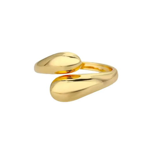 Millennium Ring in Gold - Adjustable 18K Gold Plated Sterling Silver Band