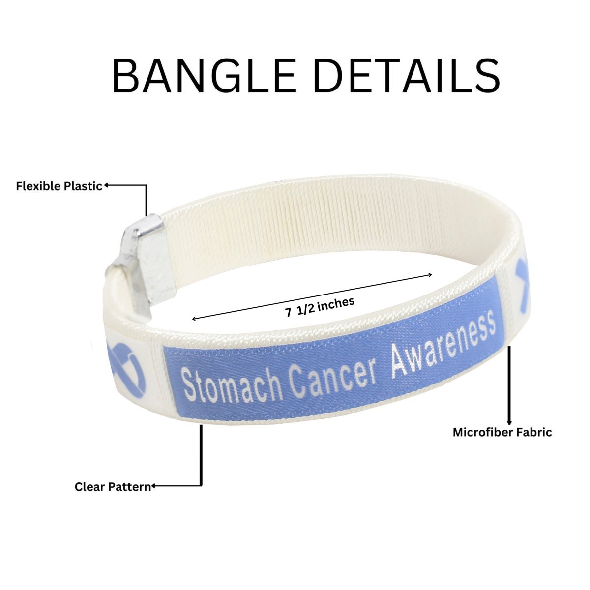 Stomach Cancer Awareness Bangle Bracelets