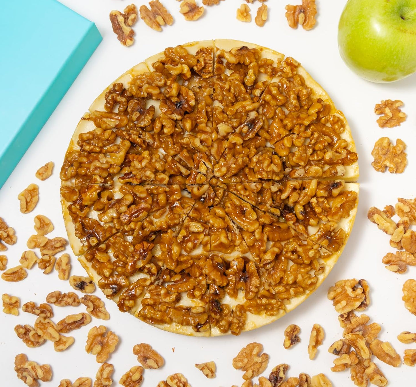 Andy Anand Sugar-Free Caramel Apple Cheesecake 9" 2.8 lbs. Keto & Diabetic Friendly, No Added Sugar. Real California Cream Cheese, Artisan, Reusable Tray