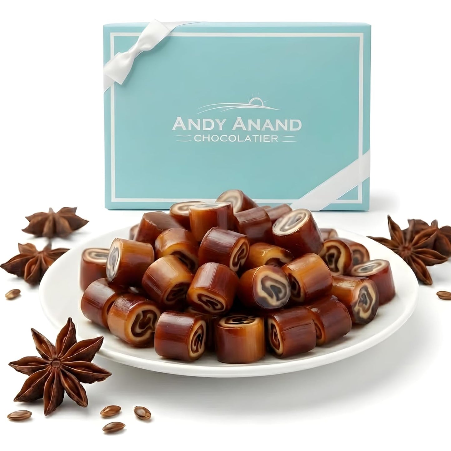 Andy Anand Sugar Free Aniseed Rock Hard Candy – Copper Kettle Boiled, Aspartame Free, Non-GMO, Gluten Free, Keto, 25 Pc