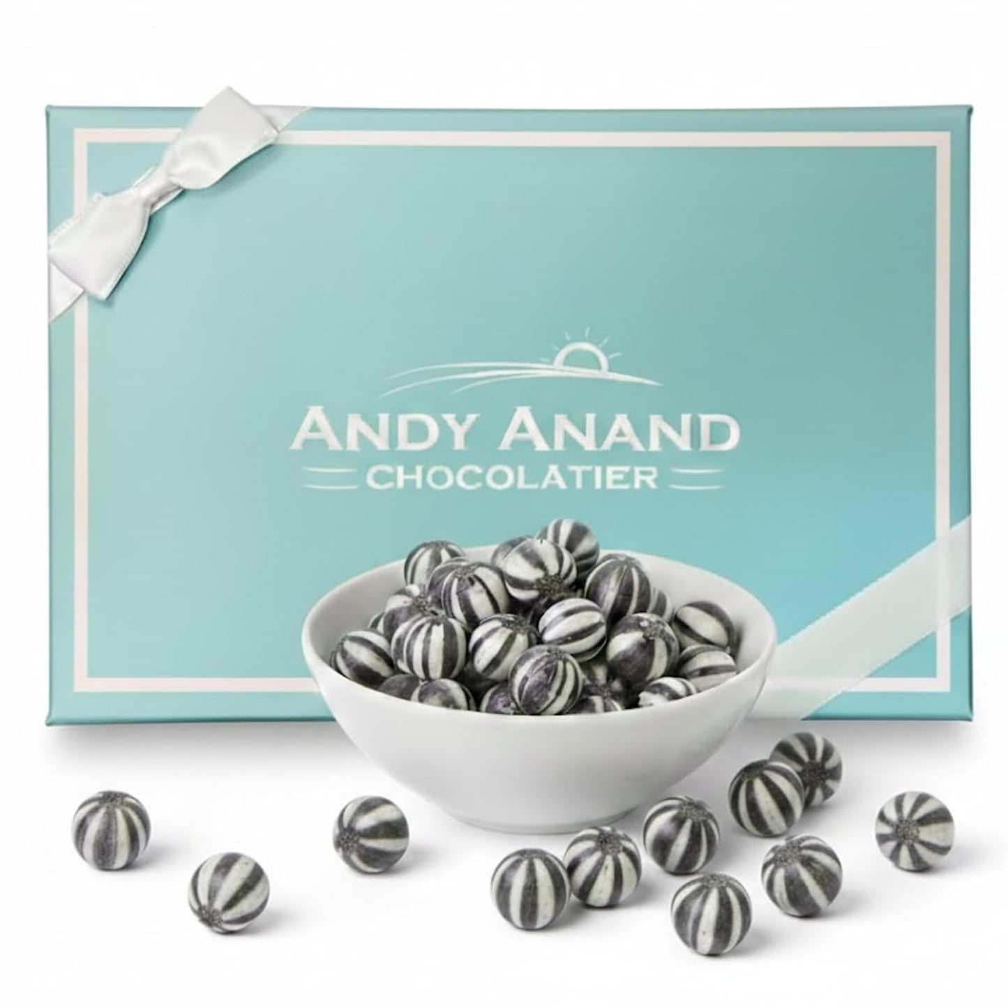 Andy Anand Sugar Free Black Bulls Eyes Hard Candy – Copper Kettle Boiled, Aspartame Free, Non-GMO, Gluten Free, Keto, 25 Pc