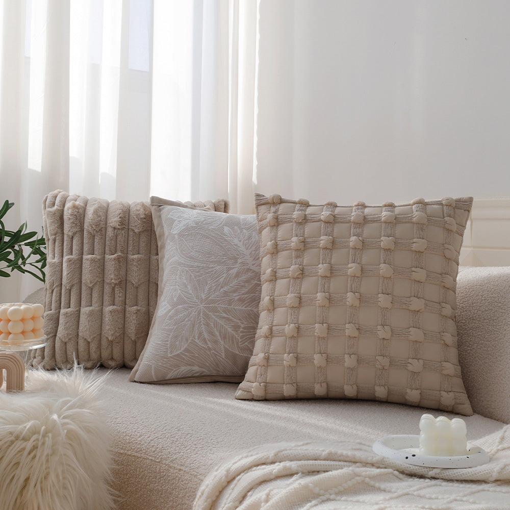 Pack of 2 18"x18" Luxurious Textured Decorative Throw Pillow Set optional of inserts