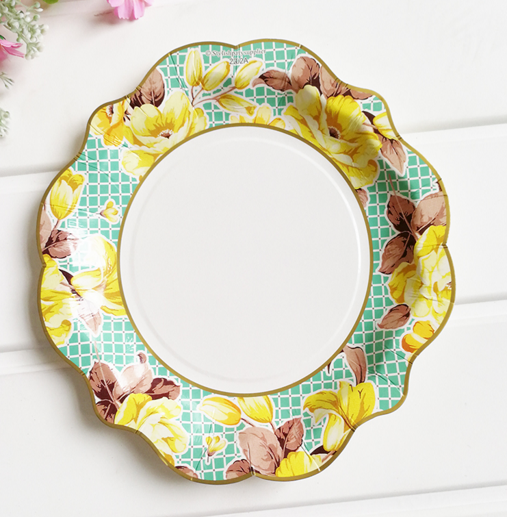 Blue and White Porcelain Series Disposable Paper Plate Chinese Style