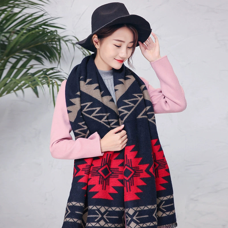 Women's Extra Large Scarf Long Double-Sided all season