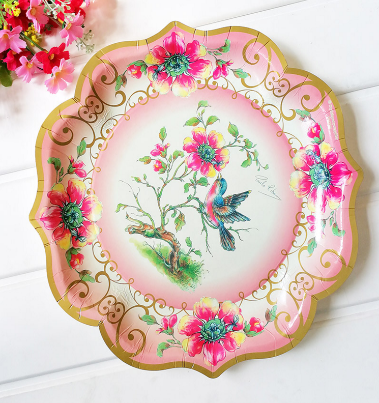 Blue and White Porcelain Series Disposable Paper Plate Chinese Style