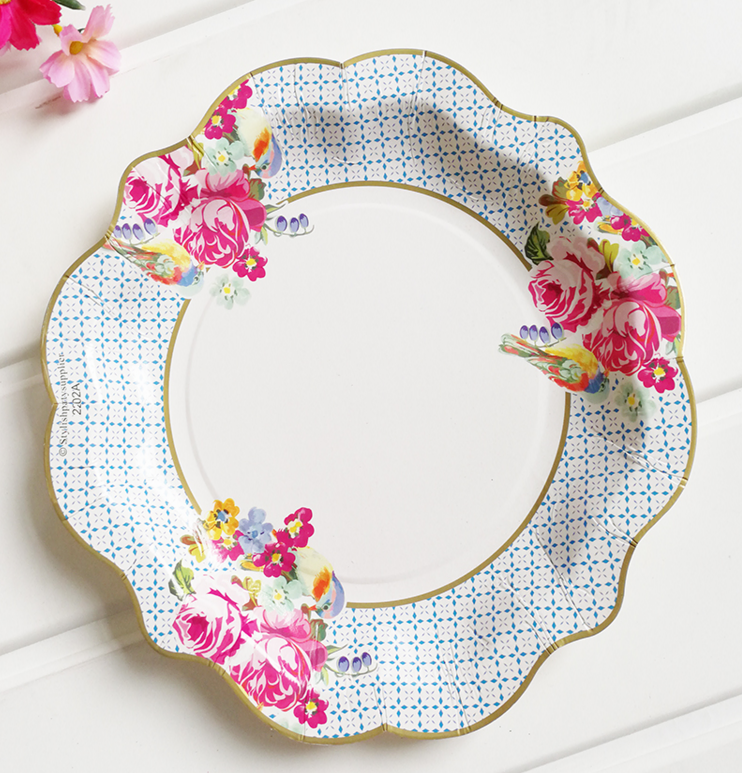 Blue and White Porcelain Series Disposable Paper Plate Chinese Style
