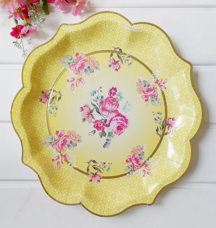 Blue and White Porcelain Series Disposable Paper Plate Chinese Style