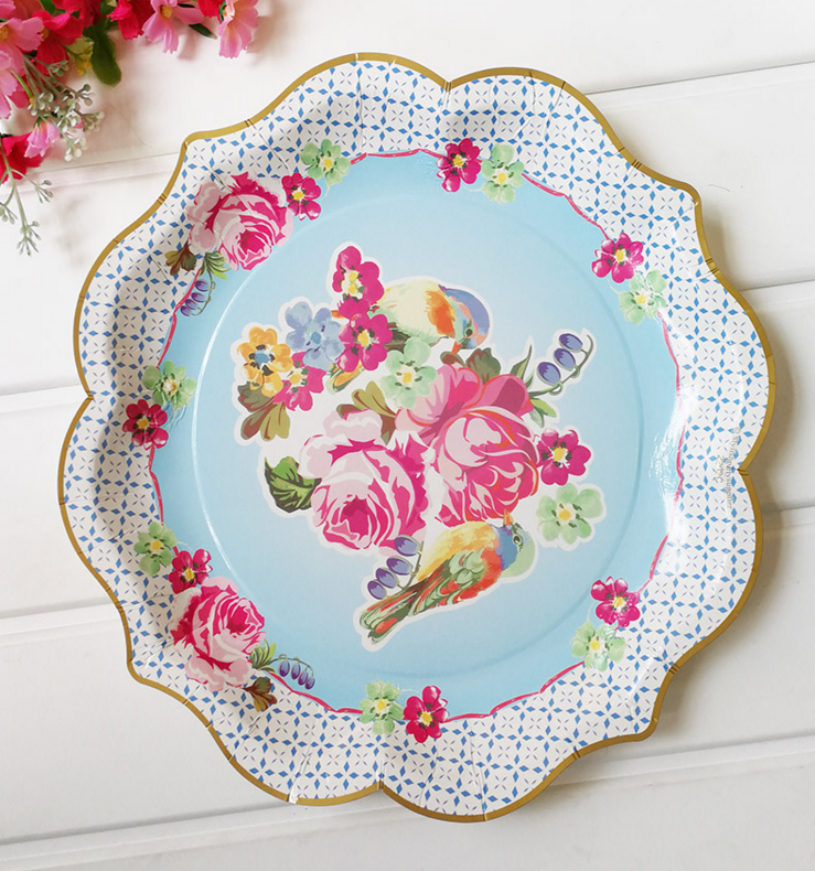 Blue and White Porcelain Series Disposable Paper Plate Chinese Style