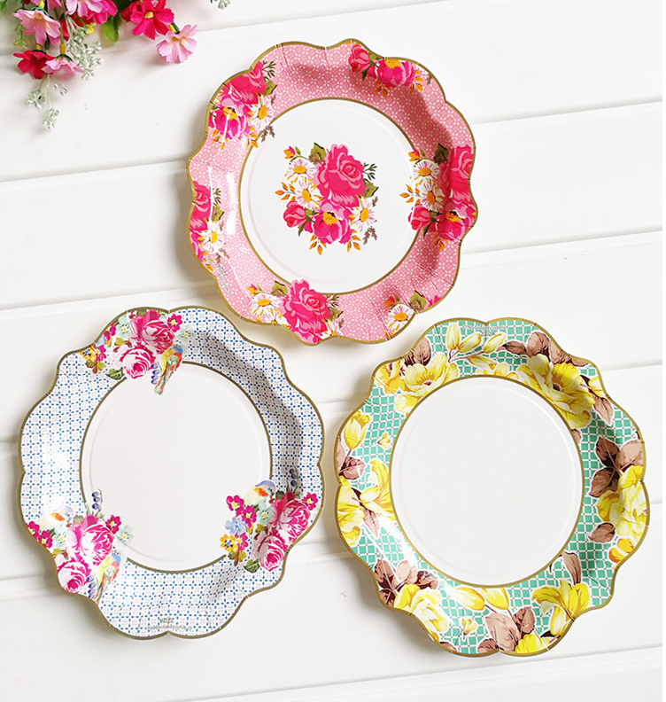 Blue and White Porcelain Series Disposable Paper Plate Chinese Style