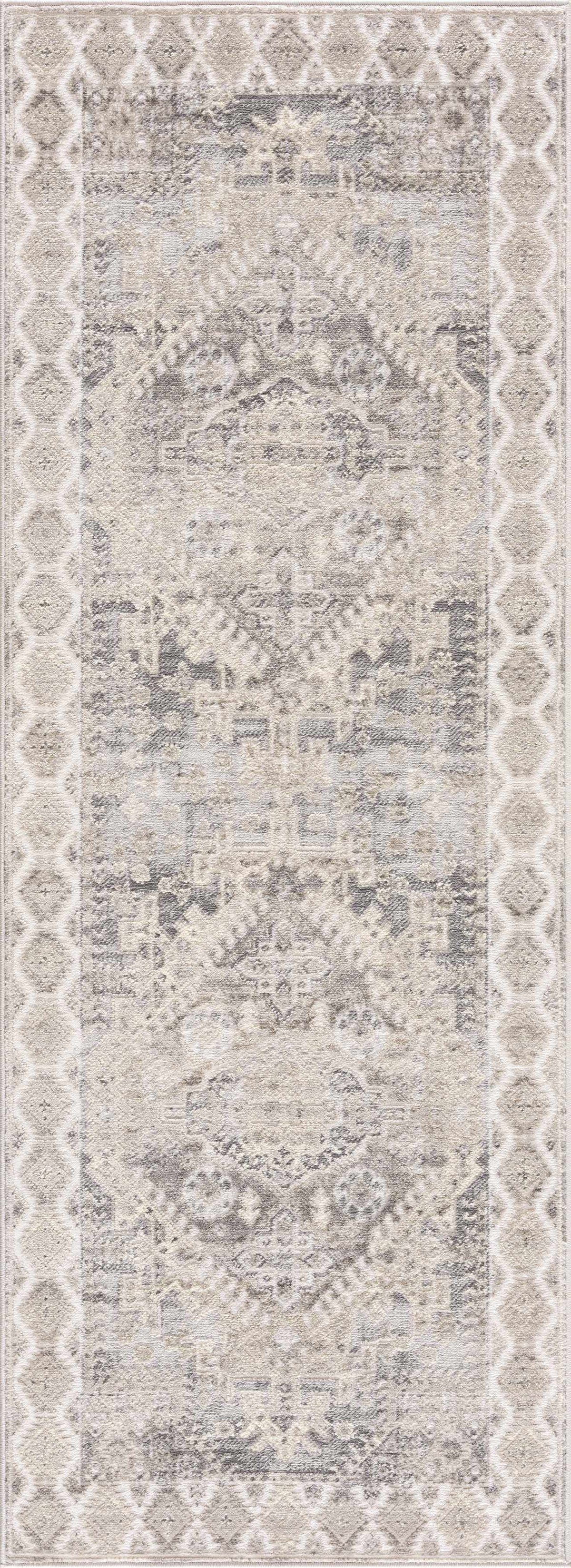 Brend Taupe Medallion Area Rug - Clearance