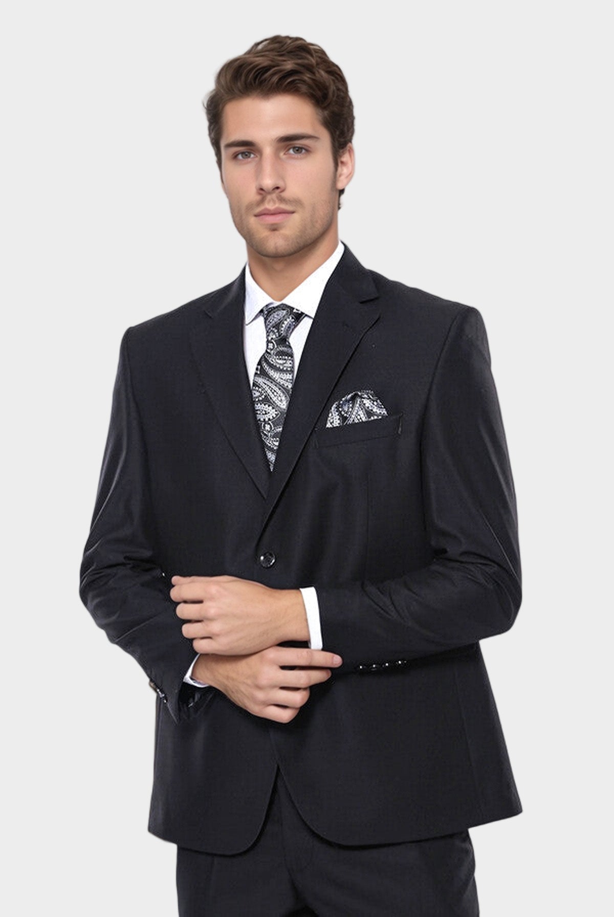Black 4 Drop Regular Suit | Wessi